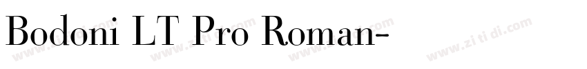 Bodoni LT Pro Roman字体转换